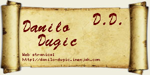 Danilo Dugić vizit kartica